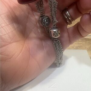 Pandora chain bracelet and charm